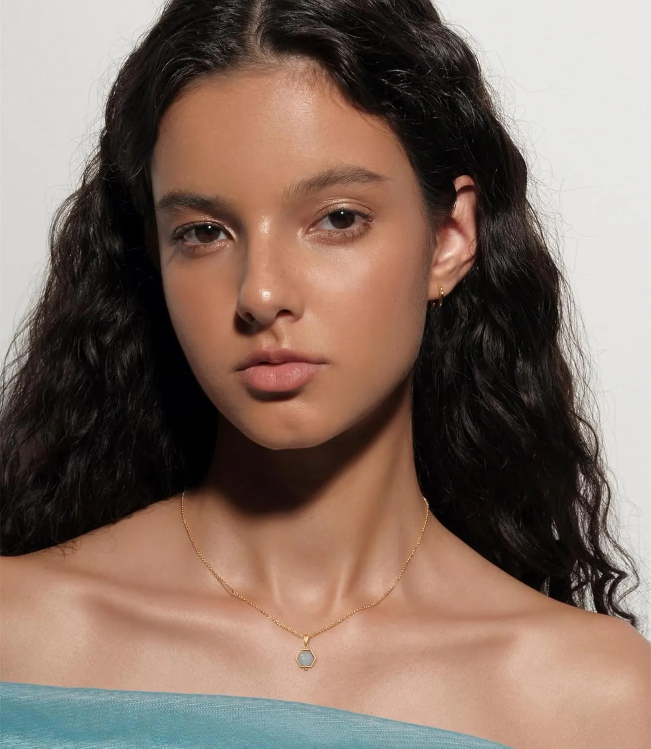 14K Gold Plated Gemstone Pendant Necklace Crystal Birthstone Necklaces Dainty Natural Stone Green Pink Rose Quartz Pendants Jewelry Birthday Gifts for Mother