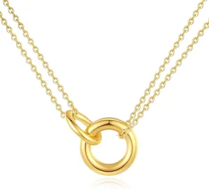 18K Gold Plated CZ Cross Pearl Heart Pendant Necklace Charm Dainty Chains Necklaces for Women