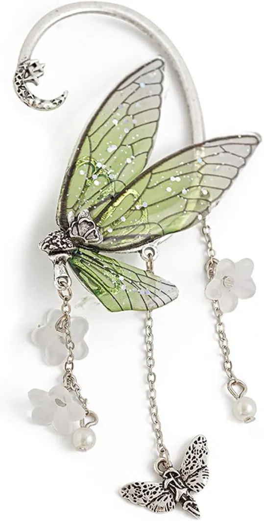 1pc Butterfly Tassel Earrings Butterfly Ear Cuffs Butterfly Flower Tassel Earrings Jewelry Gifts butterfly wings ear studs, exquisite jewelry for women