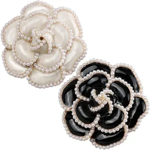 2 Pieces Flower Brooch Pin Petal Elegant Exquisite Art Brooch for Women Wedding Banquet Party Brooch Simple Pin
