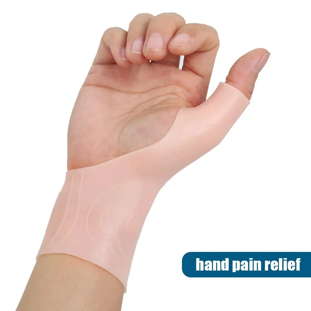 2pcs/pair Silicone Gel Thumb Wrist Gloves for Tenosynovitis Spasms Rheumatism Arthritis