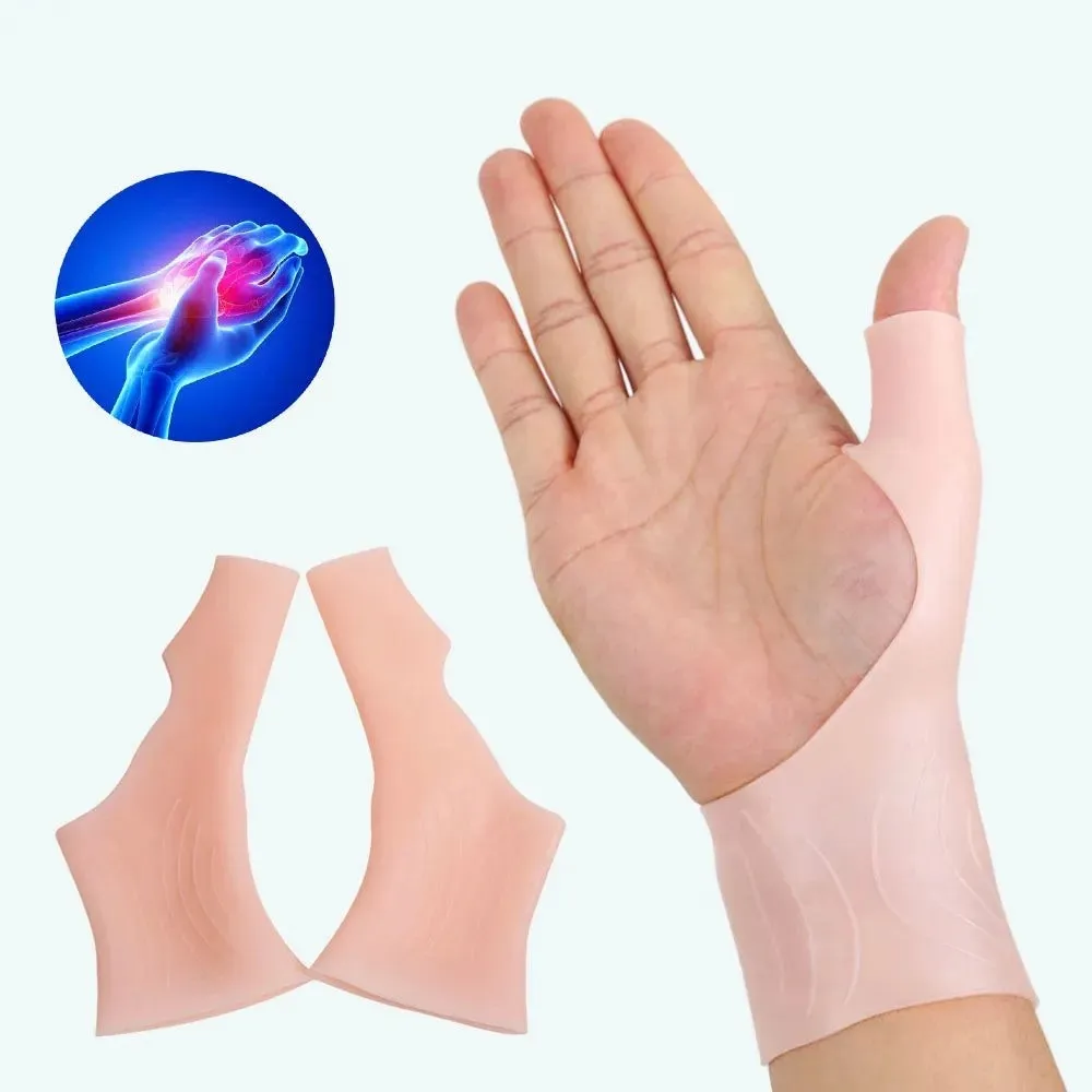 2pcs/pair Silicone Gel Thumb Wrist Gloves for Tenosynovitis Spasms Rheumatism Arthritis