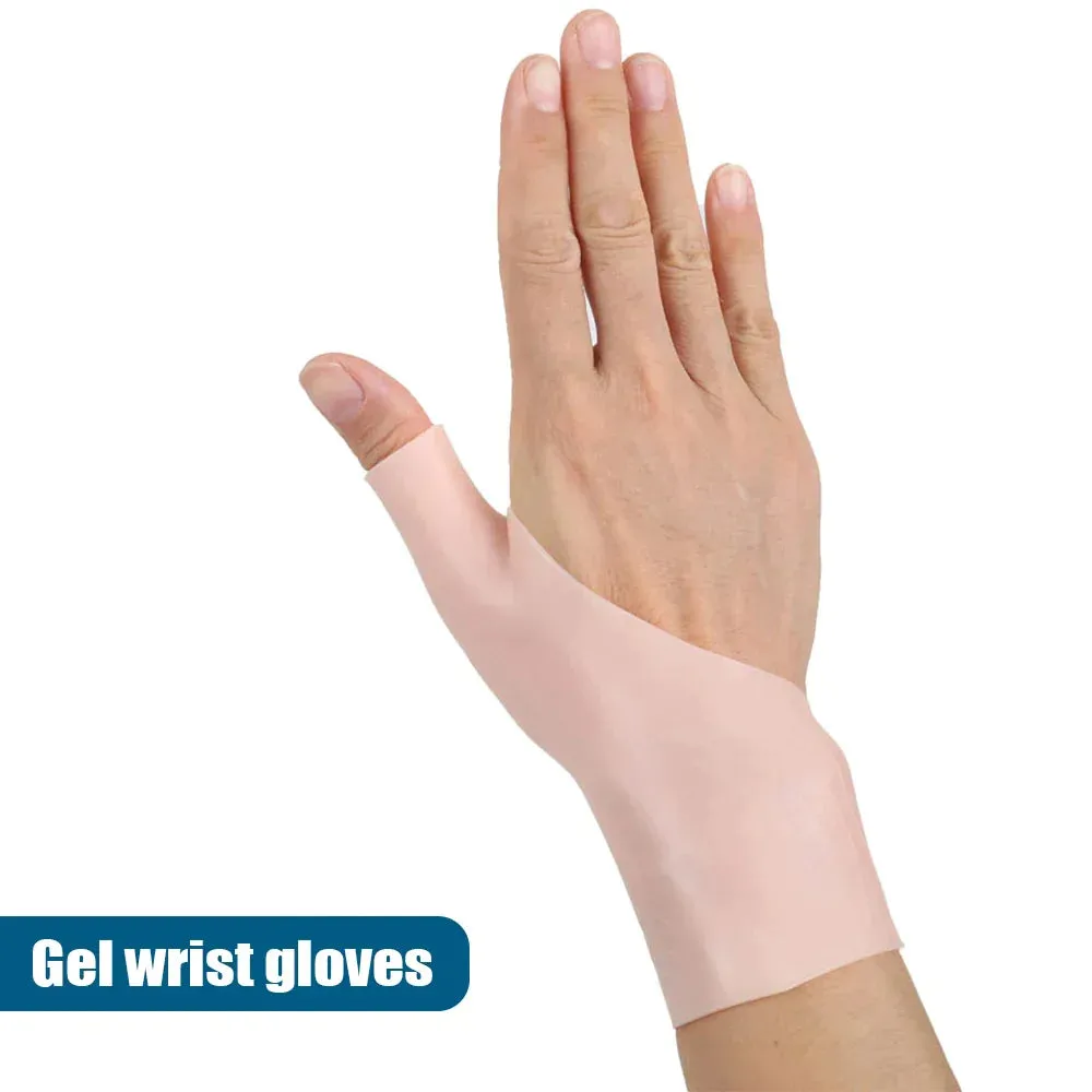 2pcs/pair Silicone Gel Thumb Wrist Gloves for Tenosynovitis Spasms Rheumatism Arthritis