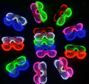 47 Packs LED Glasses, 5 Neon Colors Glow Glasses, Glow in The Dark Party Supplies Favor for Kids Adults, Light Up Glasses for Birthday Christmas New Year Carnival Party Supplies
