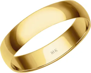 4MM Men's Gold Wedding Band - Lightweight Wedding Ring for Men; 10K or 14K Gold Jewelry in Yellow, White, or Rose Gold; Plain Mens Wedding Band; Classic Gold Rings for Men by Brilliant Expressions