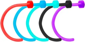 5PCS 18G Nose Rings Retainer 8mm UV Glow Colorful Bioflex Open Nose Ring Hoop 5/16" Flexible Acrylic Retainer Piercing Kit for Work Surgery Retainer Nose Piercing Jewelry