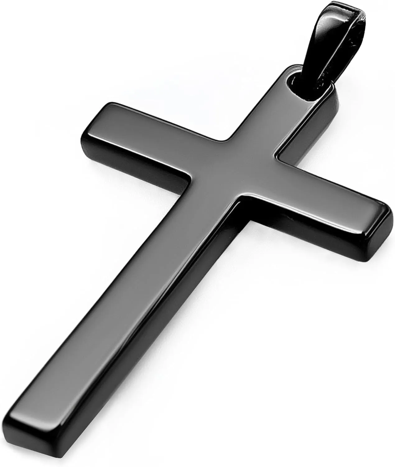 925 Sterling Silver Cross Simple Pendant Necklace for Men