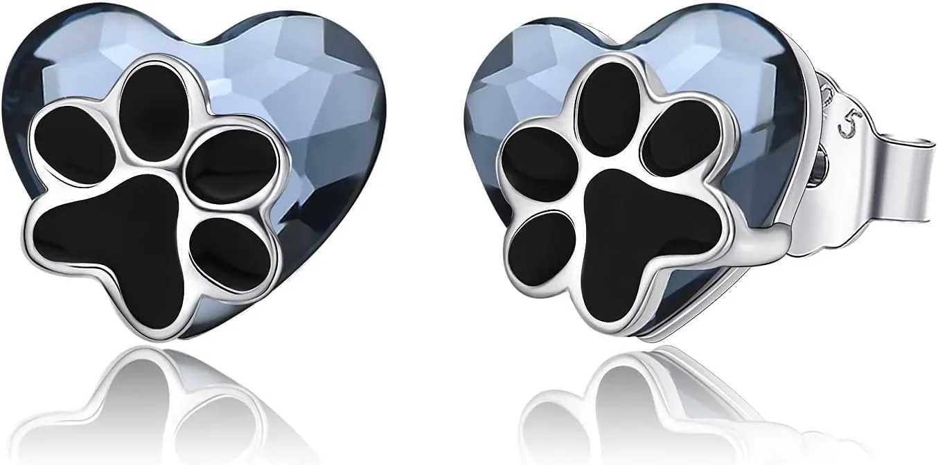 925 Sterling Silver Dog Earrings Cute Animal Puppy Stud Earrings Dog Jewelry Gifts for Women Girls Pet Lover Hypoallergenic Earrings for Sensitive Ears