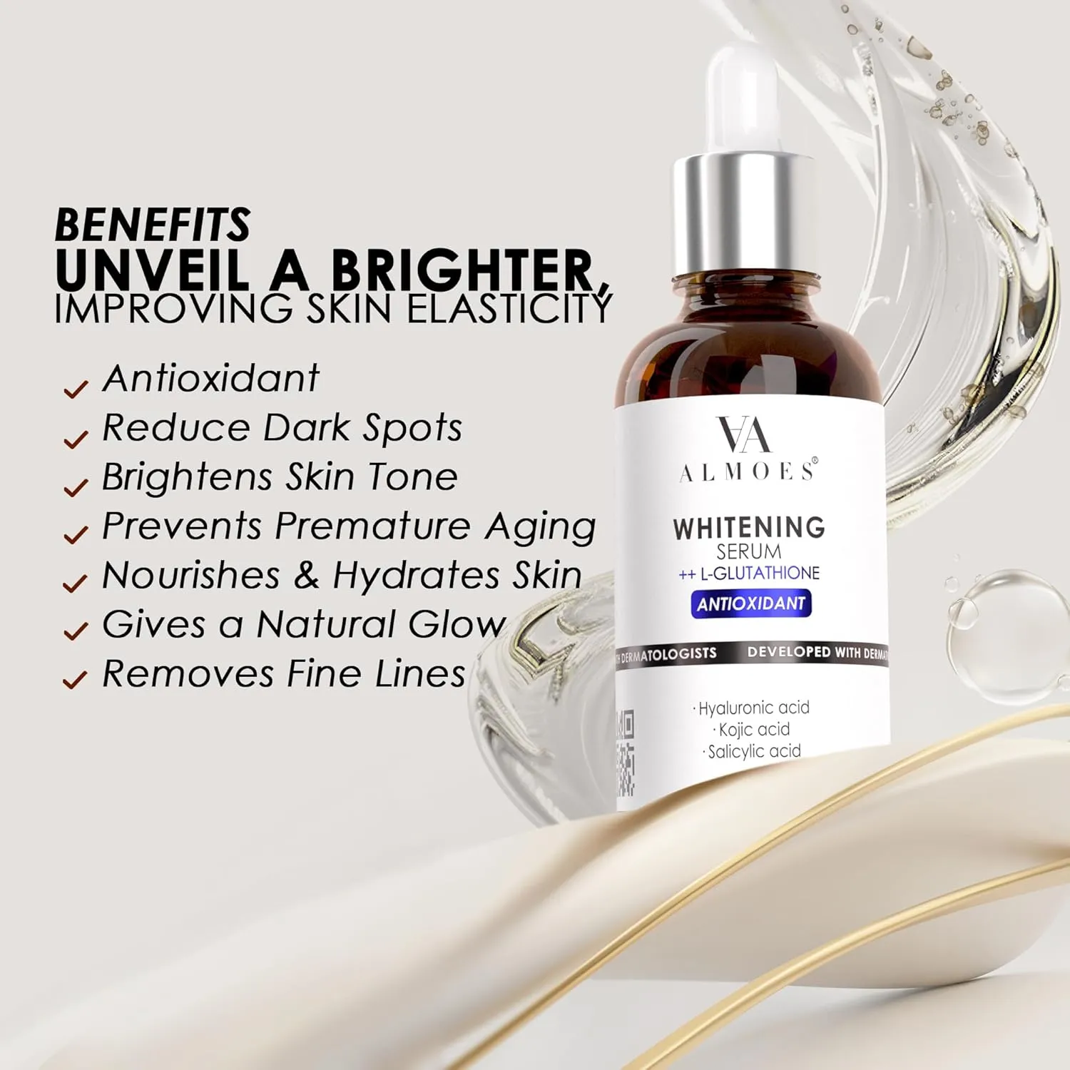 AA ALMOES L-Glutathione Serum – Brighten, Hydrate & Revitalize Your Skin ✨