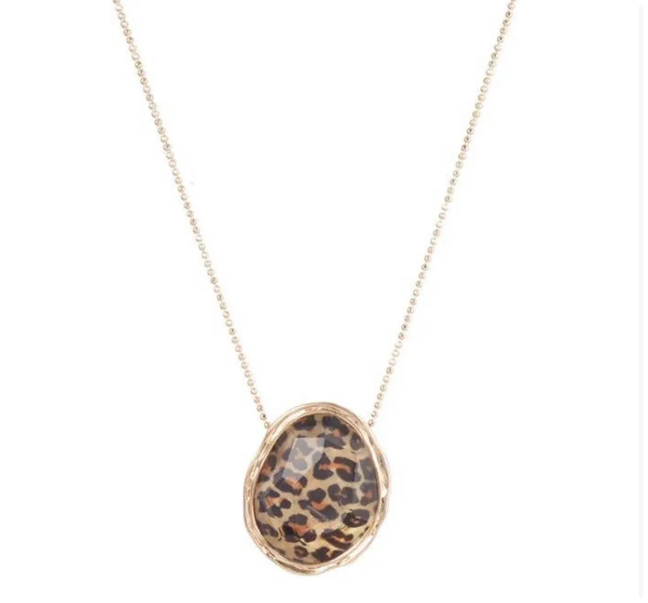 Accessories- Animal Print Shell Necklace