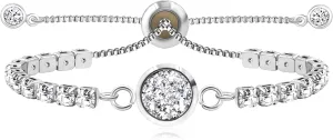 Adjustable Slider Tennis Bracelet, Elegant Cubic Zirconia Bolo Bracelets for Women with Round Zirconia Stones, Dainty Jewelry for Engagement, Wedding, Anniversary, or Best Friend Gift SJY4356