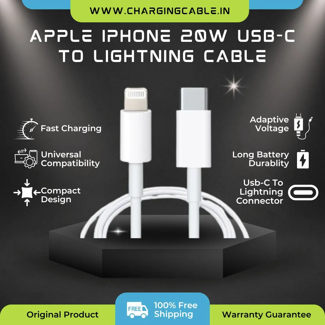 Apple iPad Pro 12.9-inch (3rd generation) USB-C to Lightning Thunderbolt 3 Charge and Data Sync Cable 1M White