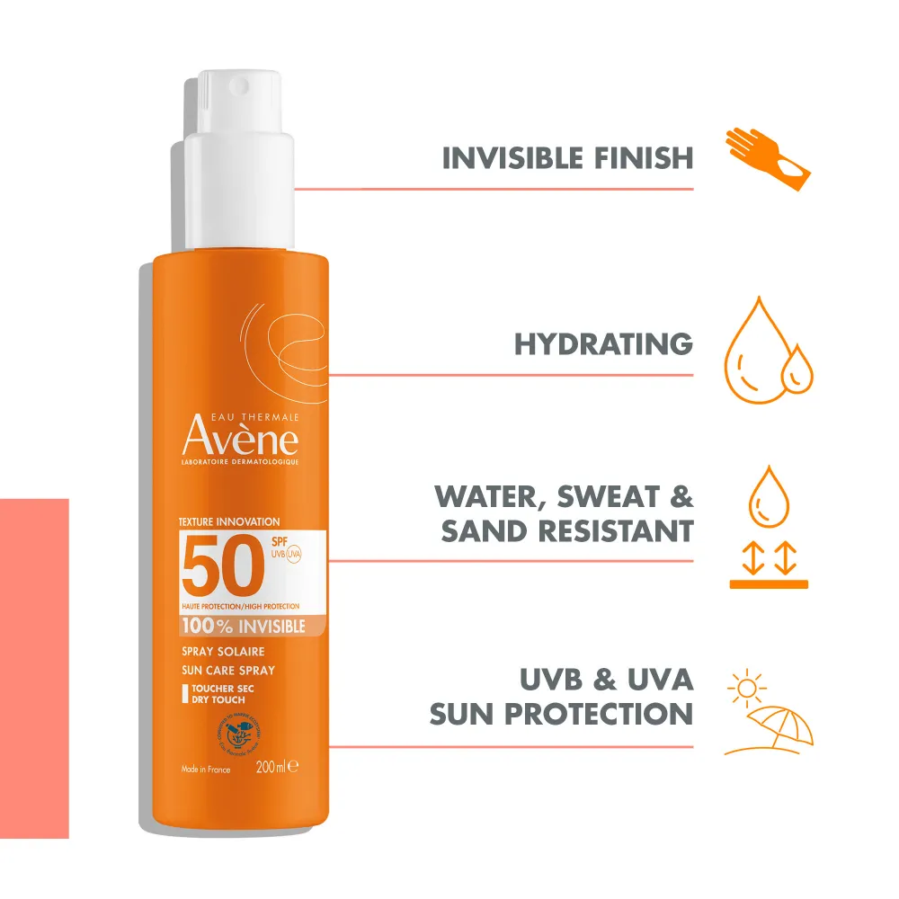 Avene Invisible Sun Protection Spray SPF50  200ml
