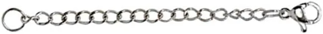 B. BRILLIANT Extender for Necklace Pendant Chain Anklet Bracelet, Stainless Steel Size and Color Options