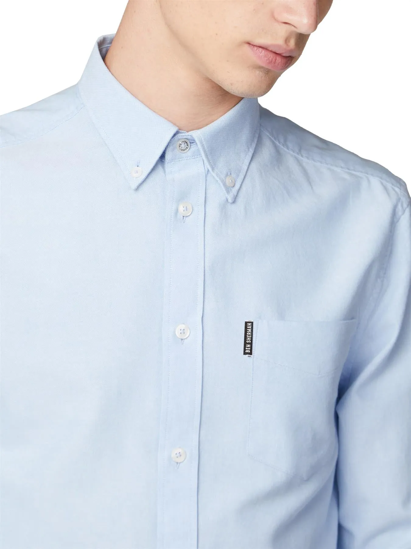 Ben Sherman Men's Big Size Long Sleeve Classic Oxford Cotton Shirt XXL-5XL