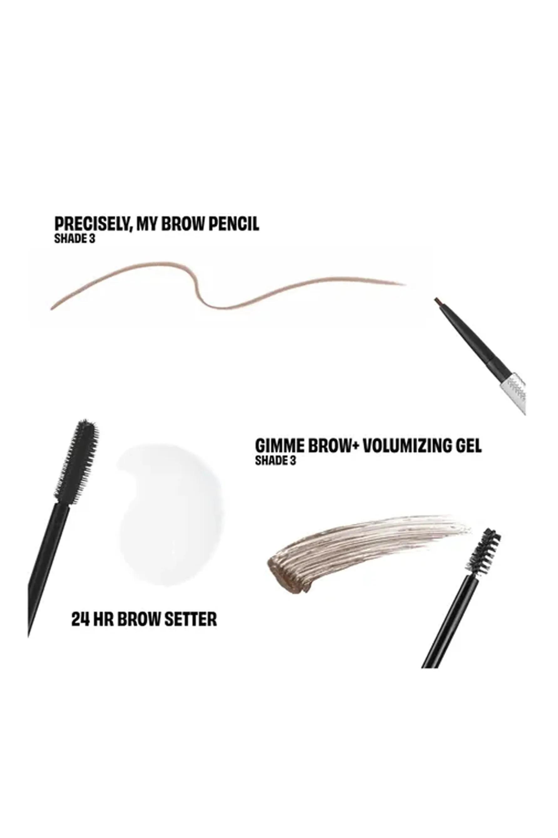 BENEFIT  Brow Haul Of Fame Brow Pencil & Gel Trio Shade 3