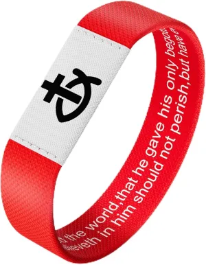 Bible Verse Bracelet, Wearable Scripture Bracelets Jesus Bracelet for Spiritual Enrichment, Bible Verse Tapped via Smartphone, Christian Bracelet for Women, Men and Teens