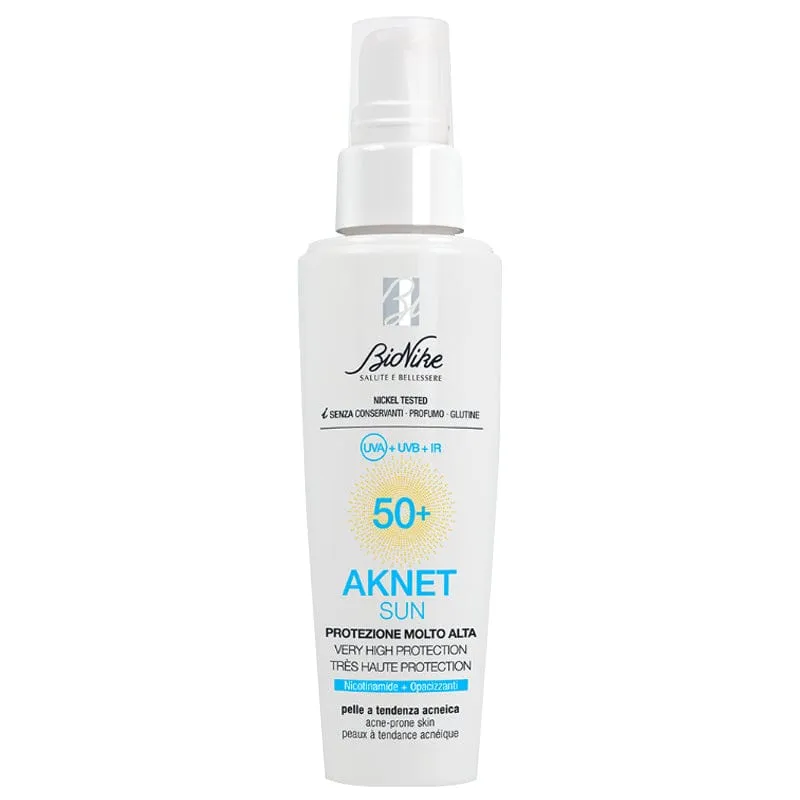 Bionike Aknet Sun Sunscreen Cream Gel Spf50  50 ml