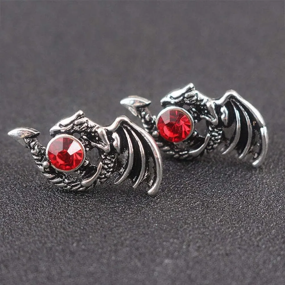 Blingsoul Dragon Earrings for Women - Black Dangle Sword Earrings Spike Jewelry Gifts for Women
