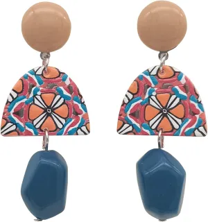 Boho Vintage Ethnic Style Round Earrings for Women, Dangle Drop Earrings, Studs Daily Jewelry Valentine's Day Gifts