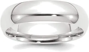Bonyak Jewelry Platinum 6mm Lightweight Comfort-Fit Wedding Band Size 6.5 Refined
