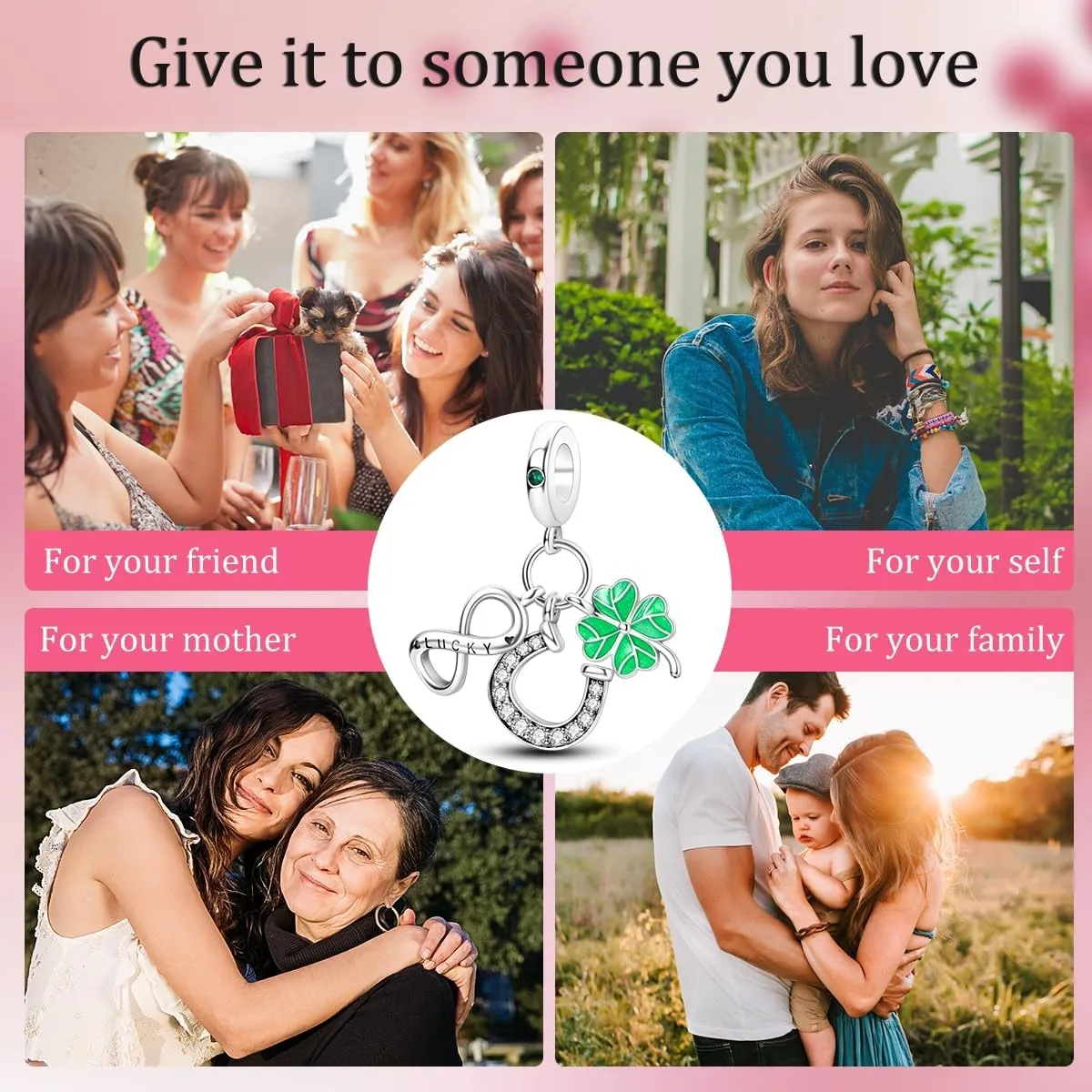 Charms Compatible with Pandora Bracelets, Sterling Silver Dangle Charms for Bracelets Necklaces Heart Butterfly Animal Travel Sunflower Moon Tree Kawaii Kitty Cute Cat Pendants Bead DIY Charm