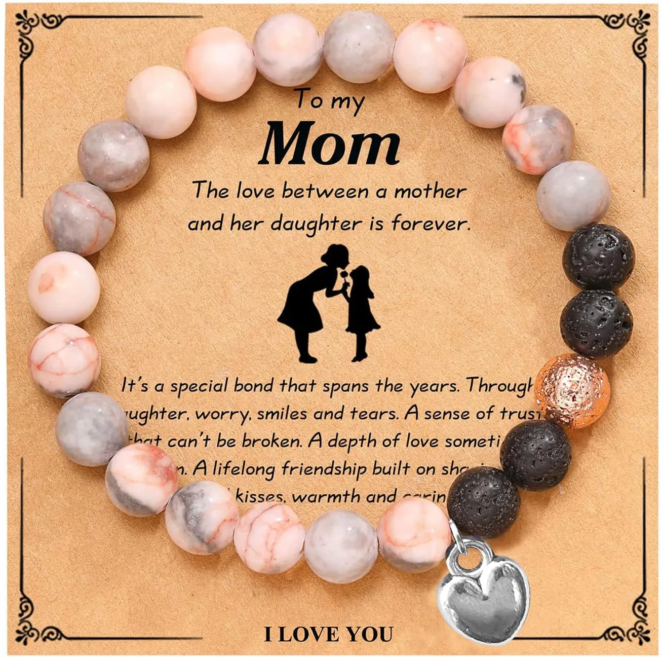 choice of all Mother Daughter Bracelets Mothers Day Gifts for Mom from Daughter Mommy and Me Matching Heart Valentine's Day Mother's Day Gifts for Mom Daughter