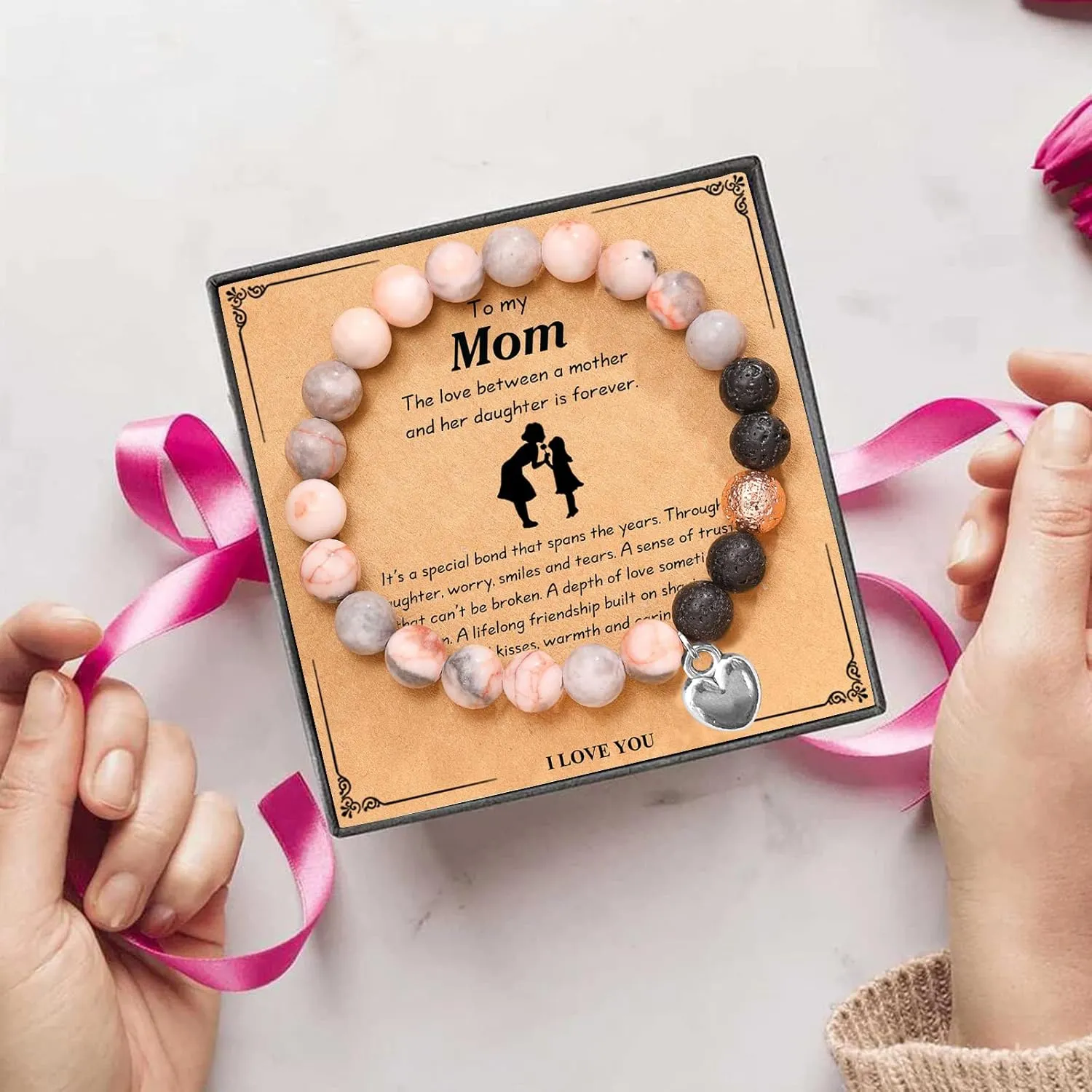 choice of all Mother Daughter Bracelets Mothers Day Gifts for Mom from Daughter Mommy and Me Matching Heart Valentine's Day Mother's Day Gifts for Mom Daughter