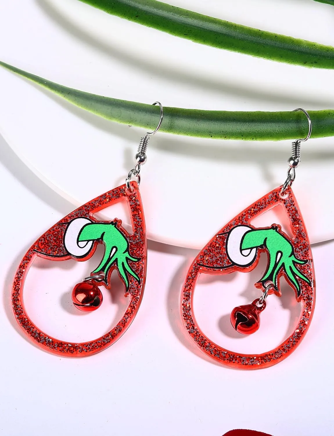 Christmas Red White Green Earrings Gift Holiday Earrings for Women
