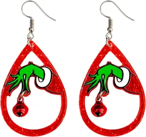 Christmas Red White Green Earrings Gift Holiday Earrings for Women