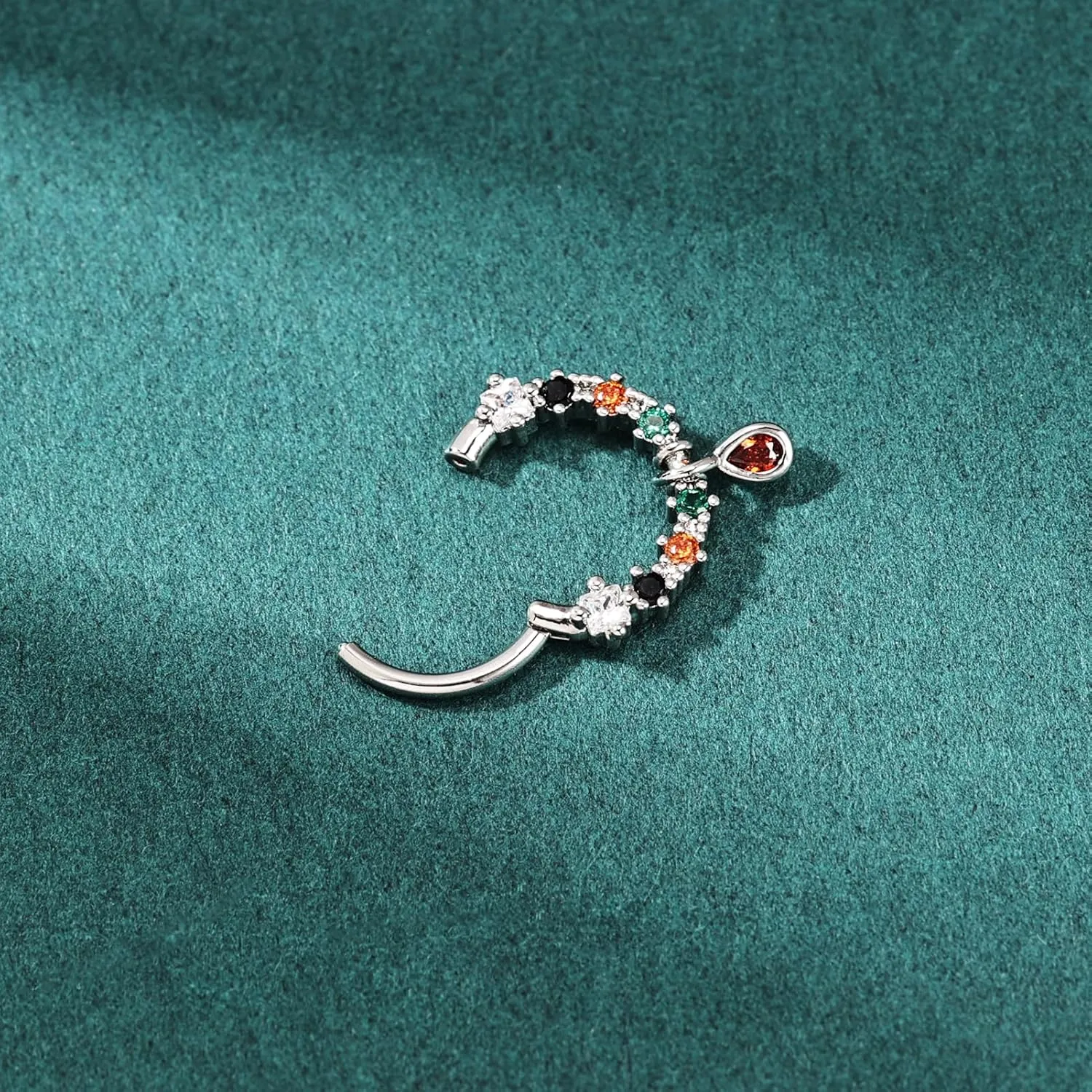 Christmas Septum Rings 16G Surgical Steel 316L Jewelry with Festive Hat Design Dainty Helix and Daith Earrings for Men and Women Perfect Christmas Nose Rings
