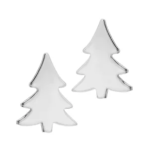 Christmas Tree Stud Earrings | Sterling Silver Holiday Post Earrings for Women and Girls