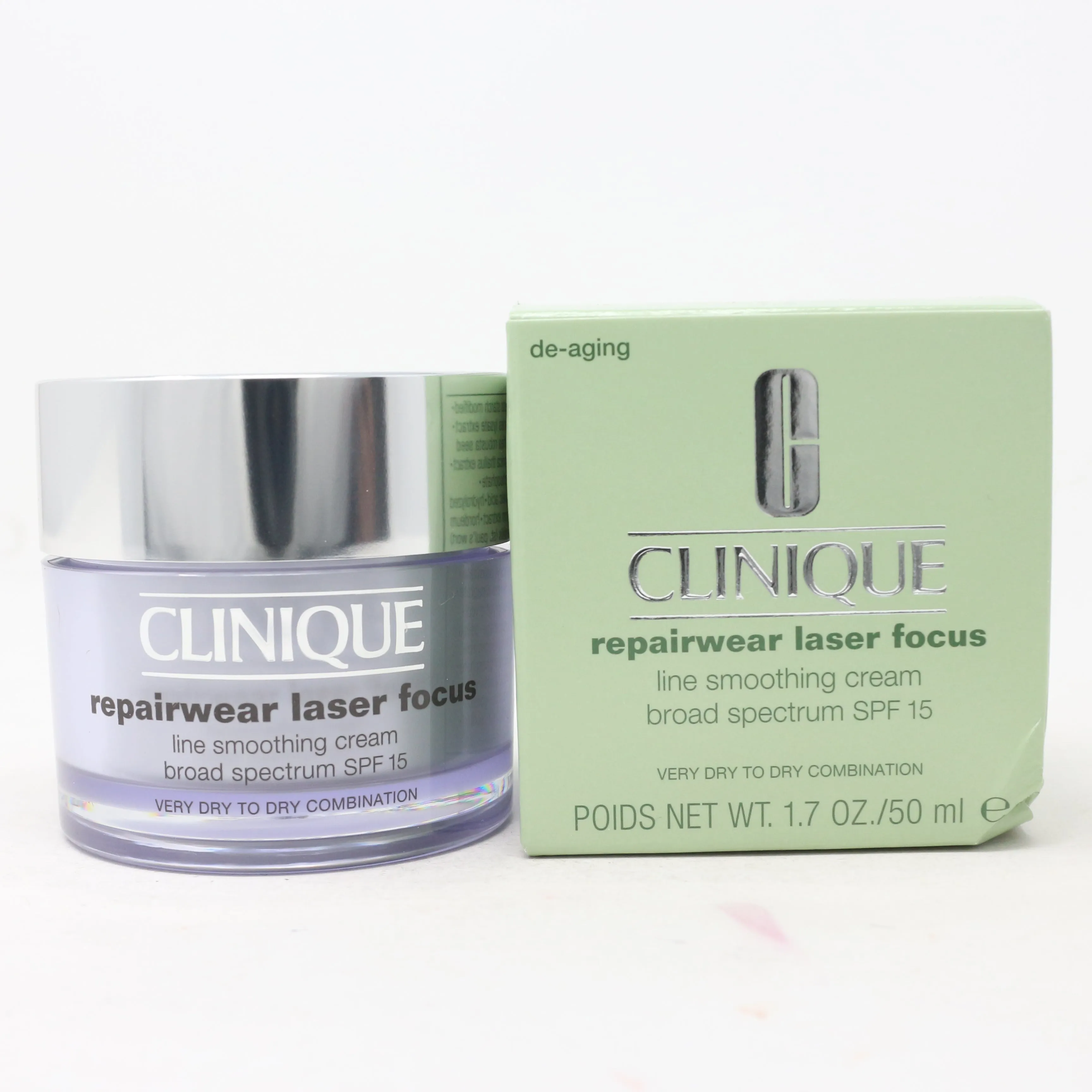 Clinique Repairwear Laser Focus Line Smoothing Cream Spf 15 1.7oz  New With Box