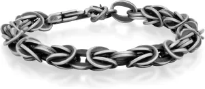 COBI 316L Stainless Steel Bracelets for Men, Thick Thin Cuban Link Chain, Blue Black Grey Beaded Stone, Premium Leather Jewelry with Totem, Franco Chain, Hip Hop Punk Style, Ideal Gift, 7 8 9 Inch