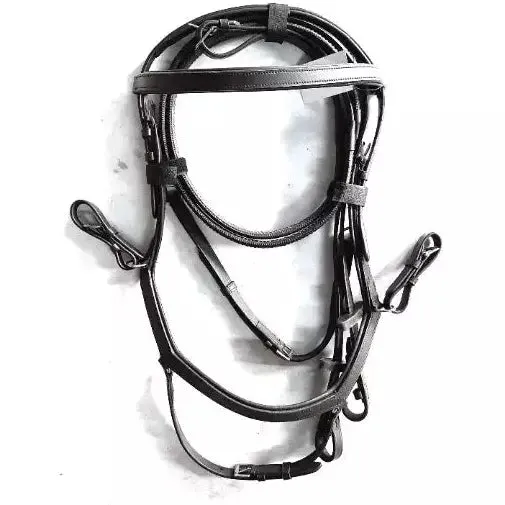 Competition English Bridle - Premium Quality Leather - Stainless steel hardware