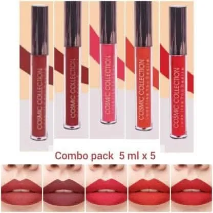 Cosmic collection combo 5x5ml (brilliant red, hot red, lady in pink, love to shine, peach candy)