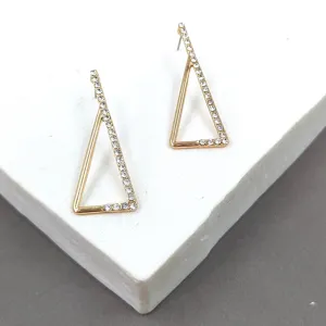 Crystal triangle earrings