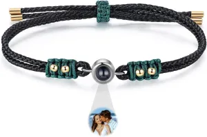 Custom Bracelets with Picture Inside, Personalized Photo Projection Bracelet, Picture Bracelet Personalized Photo, Memorial Gifts for Women Men