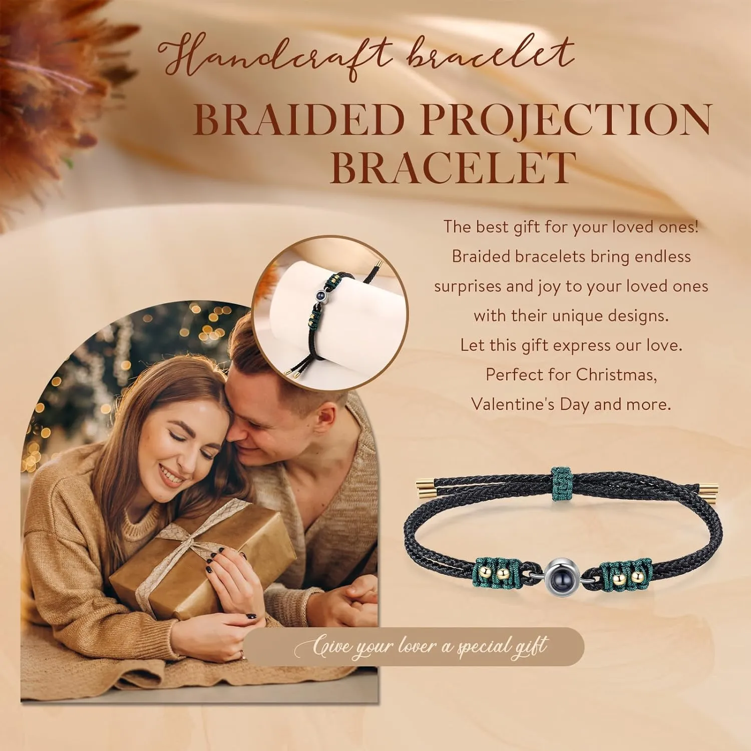 Custom Bracelets with Picture Inside, Personalized Photo Projection Bracelet, Picture Bracelet Personalized Photo, Memorial Gifts for Women Men