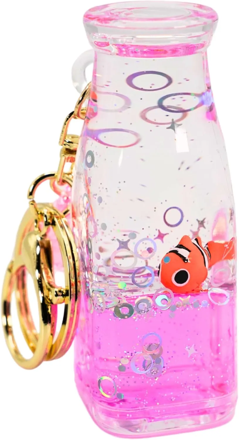 Cute Clownfish Keychain | Aesthetic Liquid Floating Acrylic Key Chain Key Ring Holder for Bag Charms & Car Keys (Clownfish)