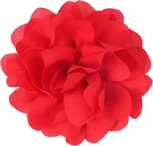 Dainty Black/Red Rose Flower Brooch for Women Ladies, Delicate Hair Pin for Wedding Party Dance Banquet Ceremony  Versatile Floral Accessory for Clothing and Hairstyling, Large 12CM