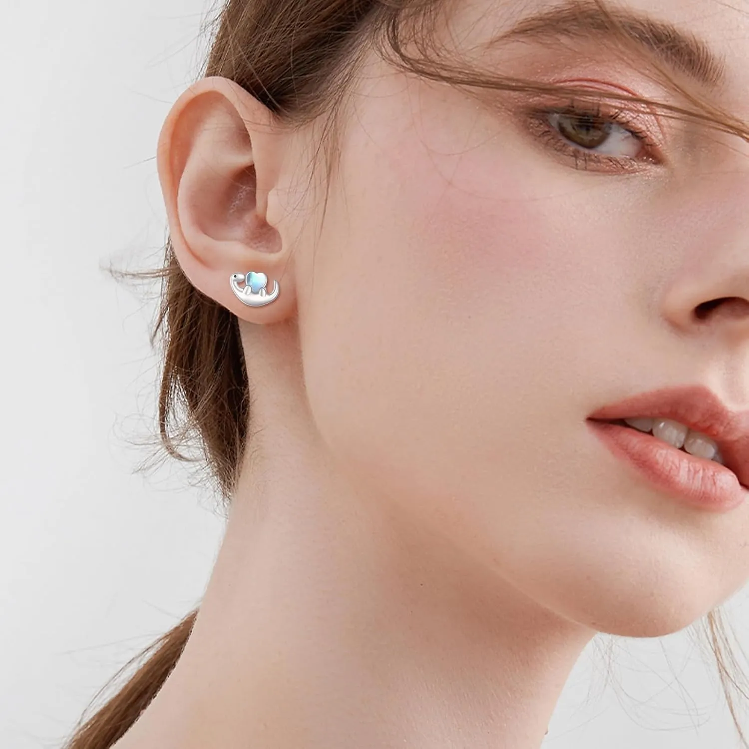 Dinosaur Stud Earrings Sterling Silver Dinosaur Earrings Cute Animal Stud Earring Minimalist Mini Animal Statement Jewelry for Women Daughter