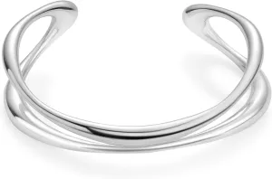 Double-Layer Cuff Bracelet for Women, 18K Platinum Plated on Copper Cuff Bangle Adjustable Bracelet