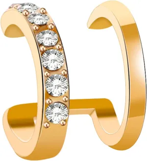 Earrings for Women, 1Pc Exquisite Double U-shaped No Piercing Ear Cuff Ear Clip Jewelry Accessory