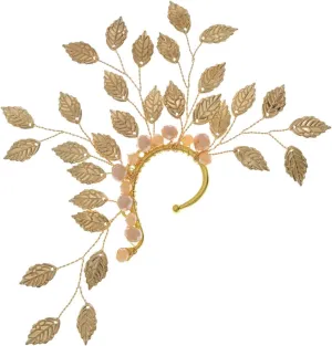 Elegant Leaf Design Non Piercing Ear Cuff Clip for Women Exquisite Ear Clip Jewelry Present for Special Occasions Comfortable Fit Portable Ear Ornament Tone