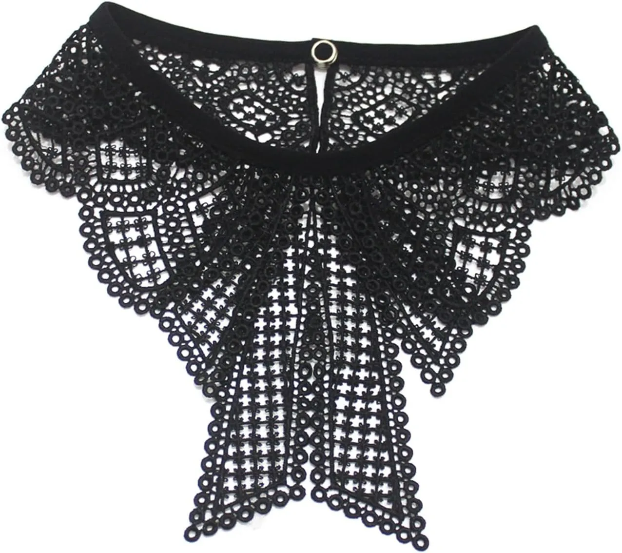 Embroidered Lace Detachable Collar Versatile Lace Bowknot Bowtie Neckline Decoration Shawl Necklace For Women And Girls