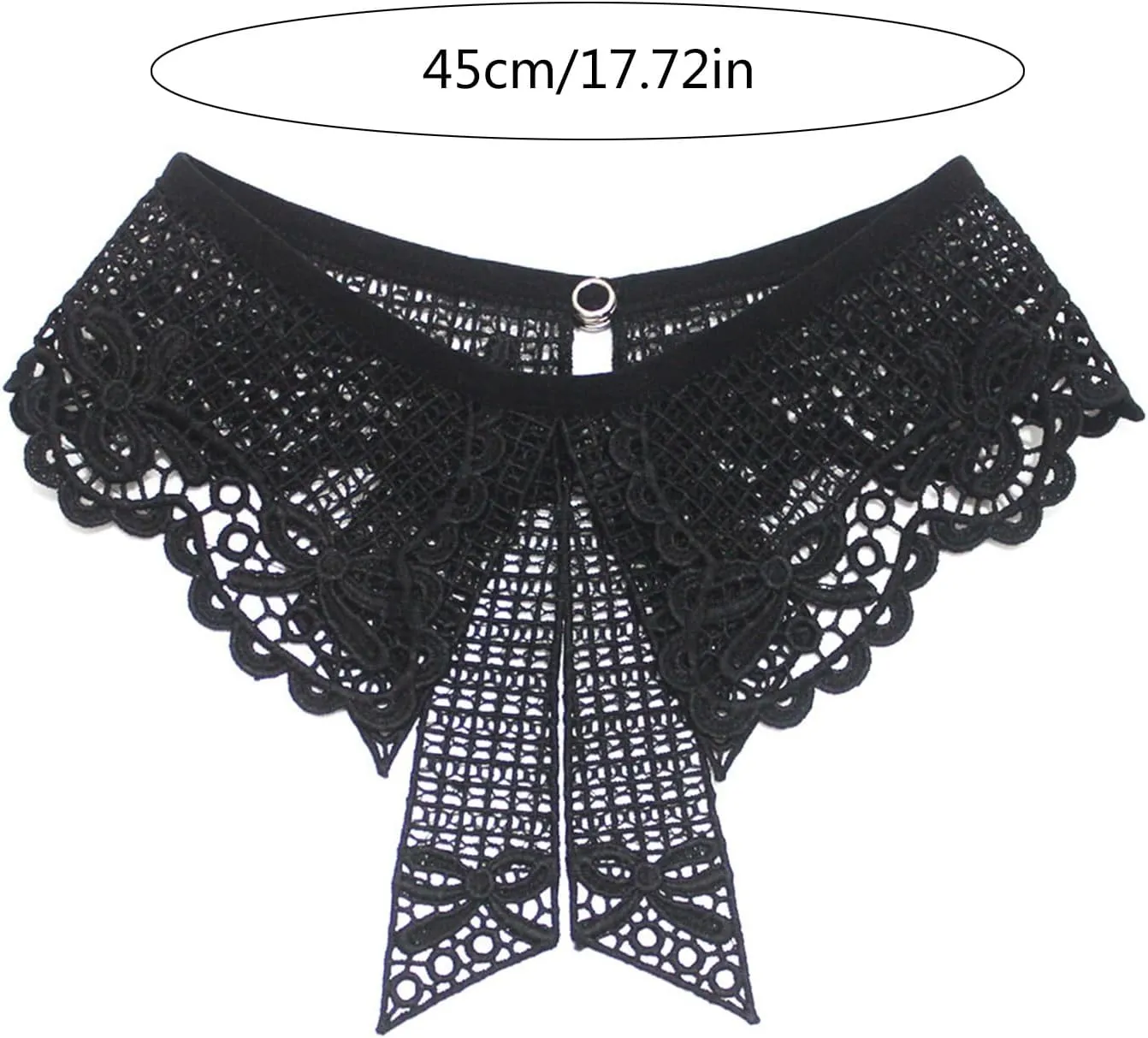 Embroidered Lace Detachable Collar Versatile Lace Bowknot Bowtie Neckline Decoration Shawl Necklace For Women And Girls