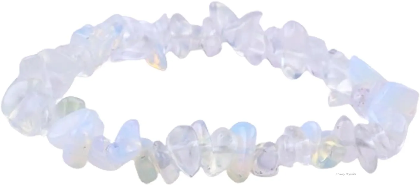 Erliway Crystals Stretch Bracelet Irregular Beads Stretch Bracelet Healing Crystals Chips Bracelet Natural Gemstone Bracelets for Women Jewelry Reiki Meditation