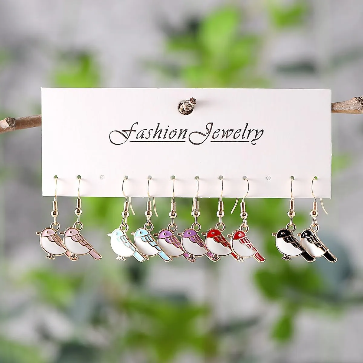 Exquisite Enamel 5 Pair Earhook Women's Pendant Earrings, Ocean, Animal, Cross Set, Suitable for Women Earrings, Birthday Jewelry Gifts