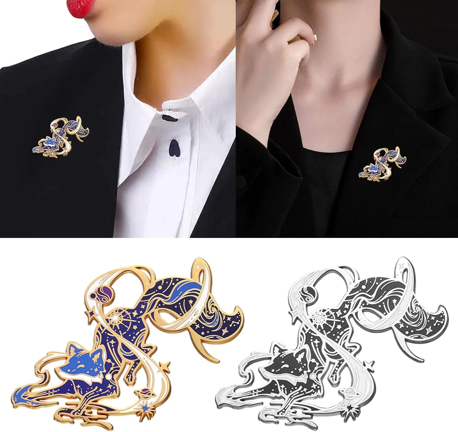 Exquisite Foxes Brooch Pin able Foxes Pin Foxes Corsage Pin Clothing Jewelry Gift for Individuals